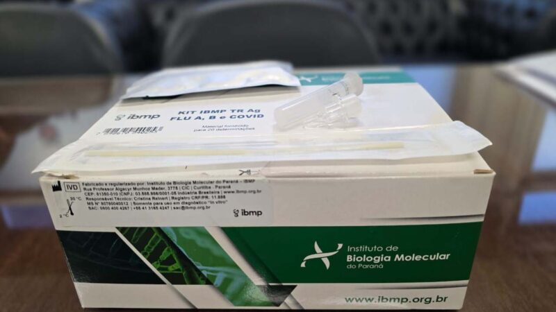 Estado vai distribuir nesta semana 100 mil testes rápidos para Influenza A, B e Covid-19