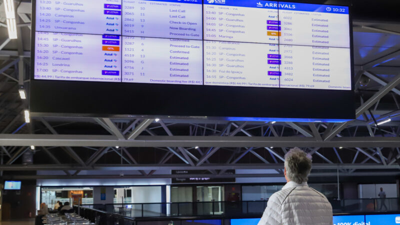 Aeroportos internacionais do Paraná têm aumento de 18,2% de passageiros no 1º semestre