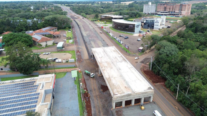 Duplicação da Rodovia das Cataratas chega a 53,1% com serviços em todo o trecho