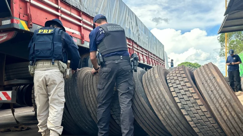 Borracharia funcionava como ponto de contrabando de pneus na BR-277; saiba como foi o flagrante