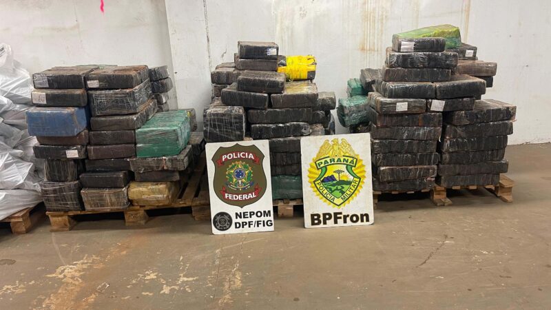 Nova base da Polícia de Fronteira em Santa Helena apreende 1,4 tonelada de maconha