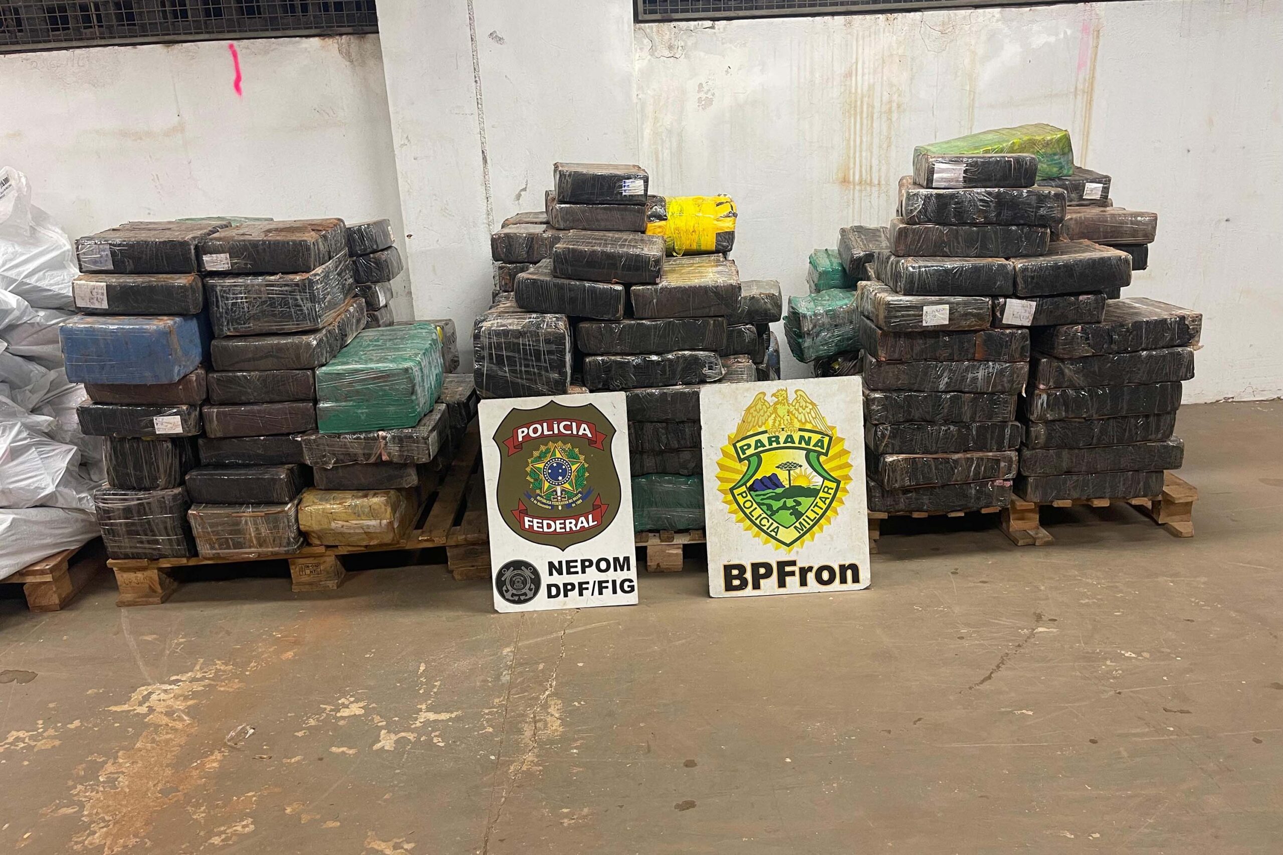 Nova base da Polícia de Fronteira em Santa Helena apreende 1,4 tonelada de maconha