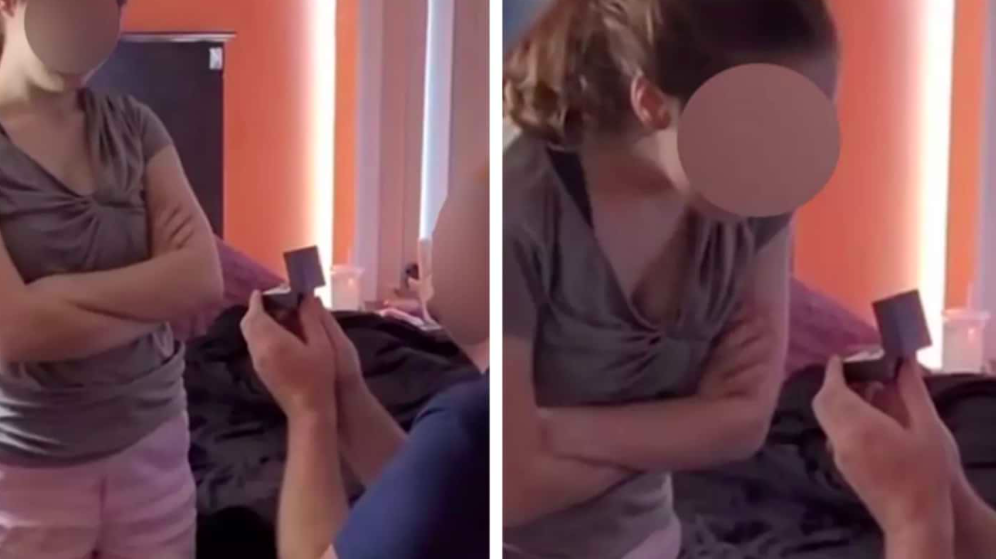 Pai se ajoelha e entrega anel de pureza à filha de 20 anos vídeo gera polêmica nas redes
